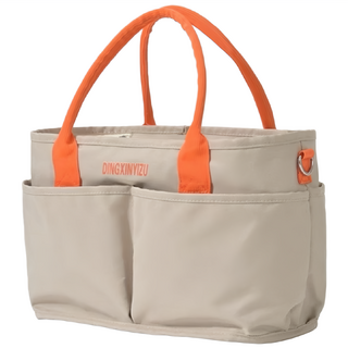 bebehome居家生活 日韓防水保溫袋/時尚媽媽包/多隔層斜背包, 米白色