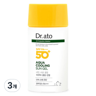 Dr.ato 水感涼爽防曬乳 SPF50+ PA++++, 50ml, 3個