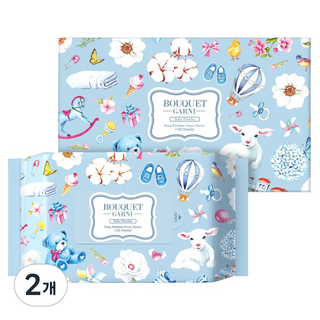 BOUQUET GARNI 深層香氛乾衣機專用衣物柔軟香氛紙 嬰兒爽身粉香 正裝, 120入, 2個