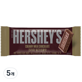 롯데제과 허쉬 크리미 밀크 초콜릿, 40g, 5개