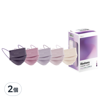 EYL'S 艾爾絲 成人平面醫用口罩, 藍莓蛋糕, 50片, 2盒