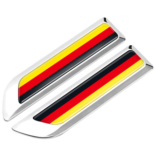 bebehome 多國旗幟車側金屬徽飾貼, 1套, 銀色德國