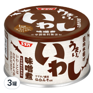 SSK 清水食品 沙丁魚 味噌煮罐 150g*3罐 (日式罐頭/下飯菜/即食)