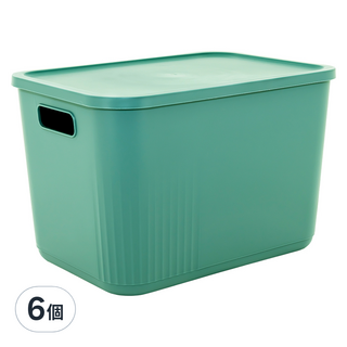 dayneeds 日需百備 Q萌撞色系附蓋收納盒/整理盒/雜物盒/零食盒 SN10-2XL-GN3, 綠色, 6個