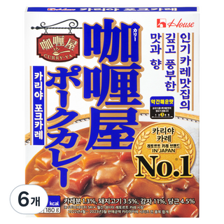 카리야 포크카레 약간 매운맛, 180g, 6개