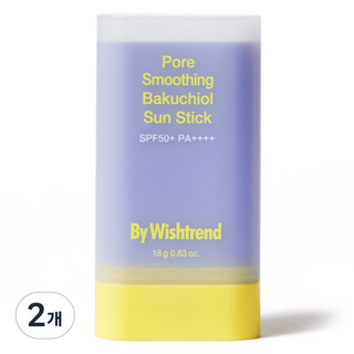 By Wishtrend 毛孔細緻補骨脂酚防曬棒 SPF50+ PA++++, 18g, 2個