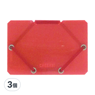 KING JIM CHEERS! 霓虹色卡片收納夾 CH2512T-RD 107 x 71 x 8mm 26g, 紅色, 3個