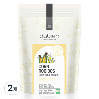 dabien 可分解茶包玉米南非國寶茶, 2g, 30入, 2個