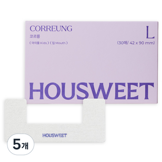 housweet 防止張口呼吸膠帶 코르릉L 30入, 5個