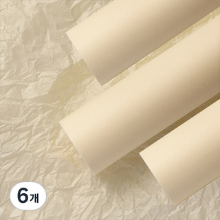 Eumes 花店材料 彩色紙 花束包裝紙 70 x 50公分 20張, 6個, 奶油色