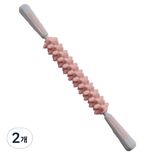 헬씨닷 滾輪指壓按摩棒, 2個, 粉紅色