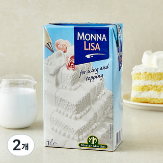 모나리자 식물성크림, 2개, 1L