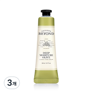 비욘드 클래식 핸드크림 딥 모이스처 올리브 그린 플로럴 머스크향, 30ml, 3개