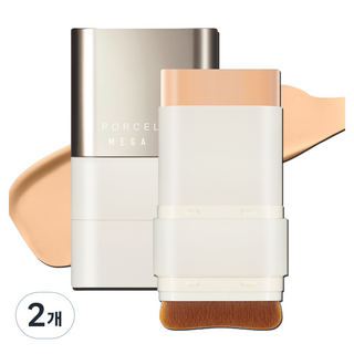 chosungah tm Mega Fit 長效持妝粉底棒 Master Porcelain SPF50+ PA++++ 16g, 02W HONEY BEIGE, 2個