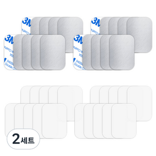 808STORE 車用手機磁吸支架專用方形鋼片 20片 + 保護膜 20片組合, 單一顏色, 2套