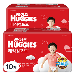 하기스 2024 매직컴포트 밴드형 기저귀 남녀공용, 5단계, 500매