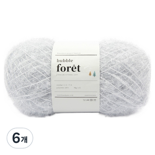 brandyarn 泡泡Foret磨砂針織紗, 6個, 60銀灰色