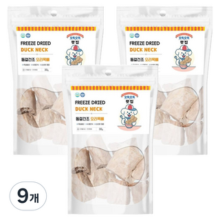 반려동물 오독오독맛집 동결건조 간식, 오리목뼈, 30g, 9개