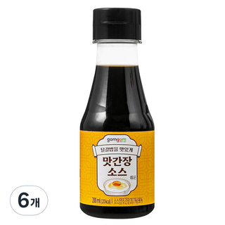 gomgom 美味雞蛋拌飯調味醬油, 6瓶, 200ml