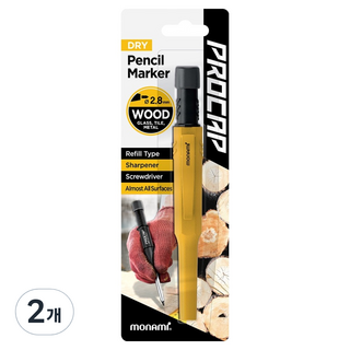모나미 프로캡 드라이펜슬마카 블랙, 1색, 2개