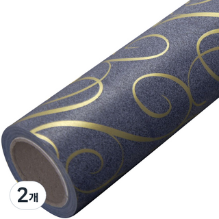 솔로몬샵 노이즈 종이롤 포장지 대, 남색, 2개