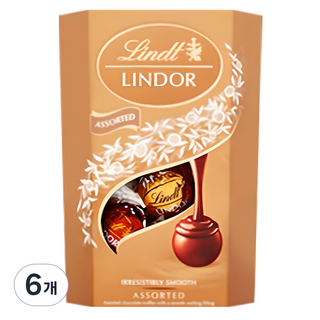 Lindt 瑞士蓮 LINDOR Nongshim Lint Lindovol綜合200g*8個, 200g, 6個