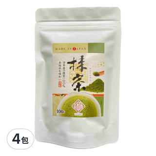 桃翠園 日本出雲抹茶粉, 100g, 4包, 1入