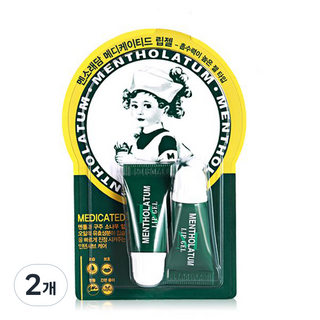 멘소래담 메디케이티드 립젤 2p, 2개, 무색, 3.5g