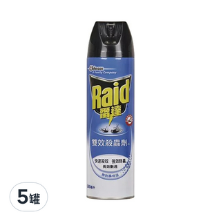Raid 雷達 雙效殺蟲劑, 500ml, 5瓶