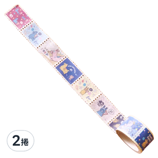 YENDAR 研達 Rody 彩繪郵票紙膠帶 15mm x 5m 40週年紀念, Rody 綜合色, 2捲