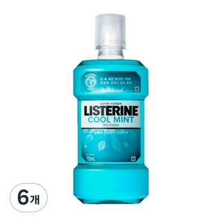 리스테린 쿨민트 마우스워시, 750ml, 6개