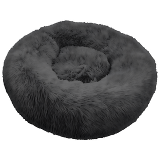 咕沛日常 四季通用深度睡眠長絨毛寵物窩, 深灰色, 1個