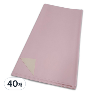 Madakkumi 雙面防水花束包裝紙, 40個, 23 柔粉色 象牙白