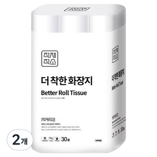 적재적소 더착한 3겹 화장지, 30m, 30롤, 2개