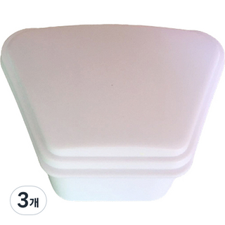 full of fun 梯形假牙收納盒, 3個, 白色