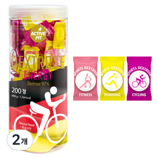 ActivePit Pit Hoffamnn GmbH運動葡萄糖糖果 3種口味 大容量 德國產, 200錠, 2個