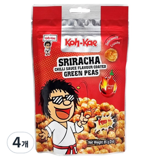 Koh-Kae 大哥 豌豆酥 是拉差辣椒醬風味, 85g, 4包