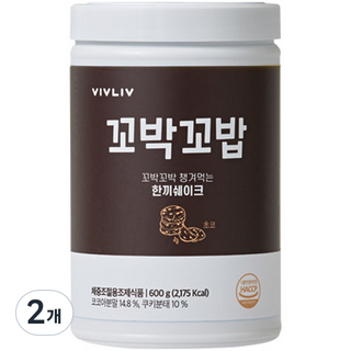 VIVLIV 蛋白奶昔粉 巧克力口味, 600g, 2罐
