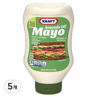 Kraft 卡夫 酪梨油美乃滋, 5個, 650ml