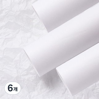 Eumes 花店材料 彩色紙 花束包裝紙 70 x 50公分 20張, 6個, 白色