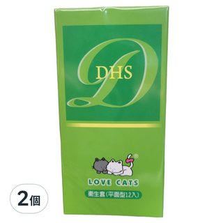 Love Cats 愛貓 超薄平面衛生套, 12個裝, 2盒