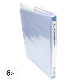 알파 투명 D링 A4 바인더 AT 3공 2cm, 혼합 색상, 6개