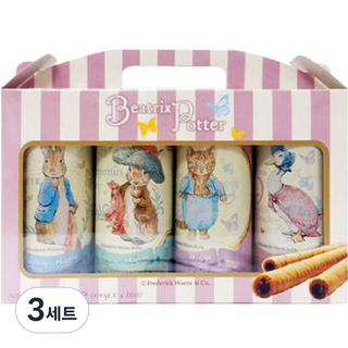 피터래빗 럭셔리 웨이퍼 롤 4종 과자세트, 초코 + 카푸치노 + 쿠키앤크림 + 바닐라, 3세트