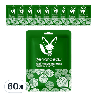 Renardeau 核心精華面膜 積雪草, 1片, 60片