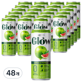핫식스 글로우 사과&포멜로, 48개, 355ml