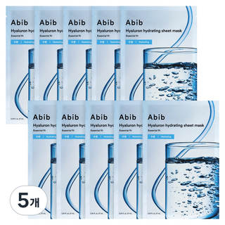 아비브 히알루론 수분 시트 에센셜핏 마스크팩, 10개입, 5개