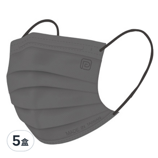 匠心 醫用級成人平面口罩 加大版 XL, 墨灰色, 30片, 5盒