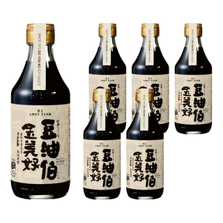 豆油伯 金美好無添加糖釀造醬油, 300ml, 6瓶