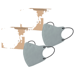 HAOFA 氣密型N95立體醫療口罩 防曬活性碳款 M, 30片, 2個, 蒼灰碳