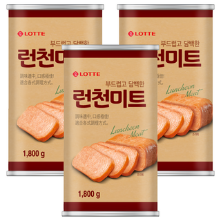 LOTTE 樂天 午餐肉, 1.8kg, 3個
